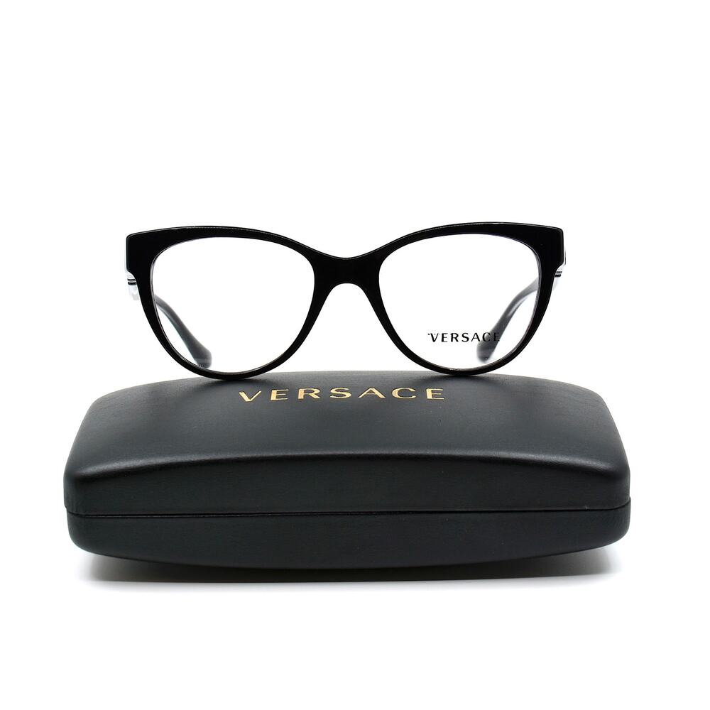 NEW VERSACE VE3304 GB1 BLACK AUTHENTIC EYEGLASSES FRAME - Picture 10 of 14